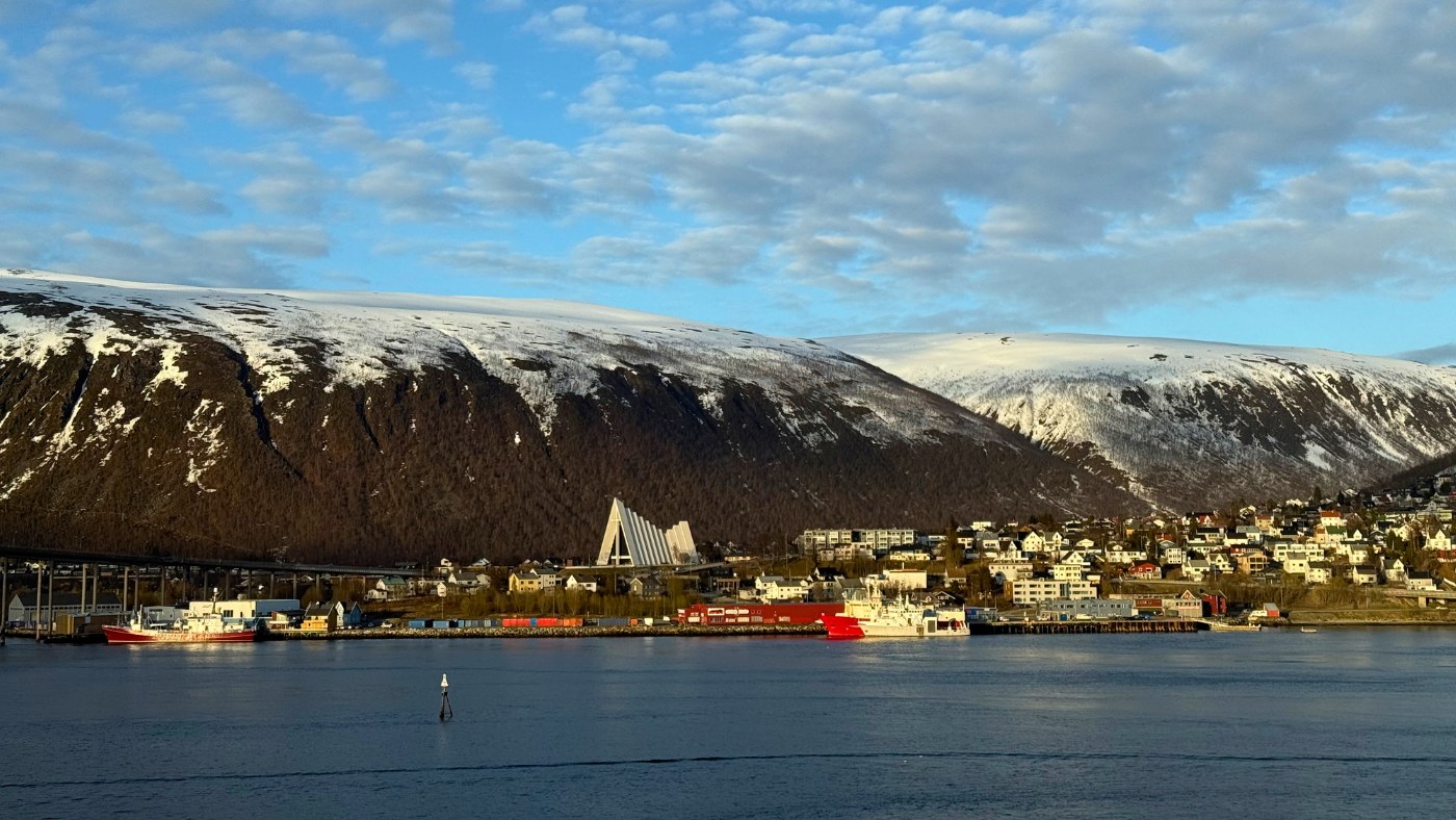 Tromsø waterfront on Norwegian National Day. Photo: David Nikel.