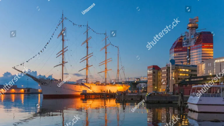 Gothenburg harbour in Sweden.