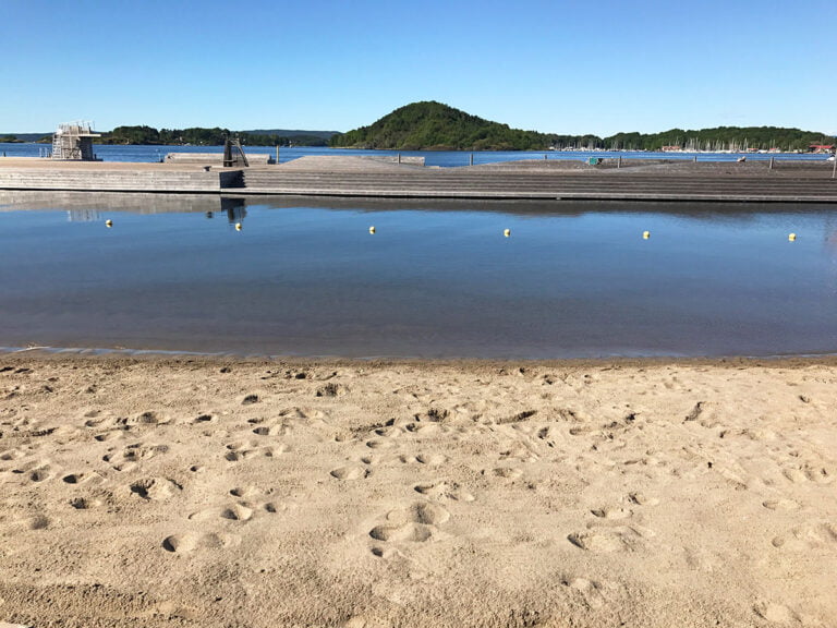 Beach at Sørenga in Oslo, Norway