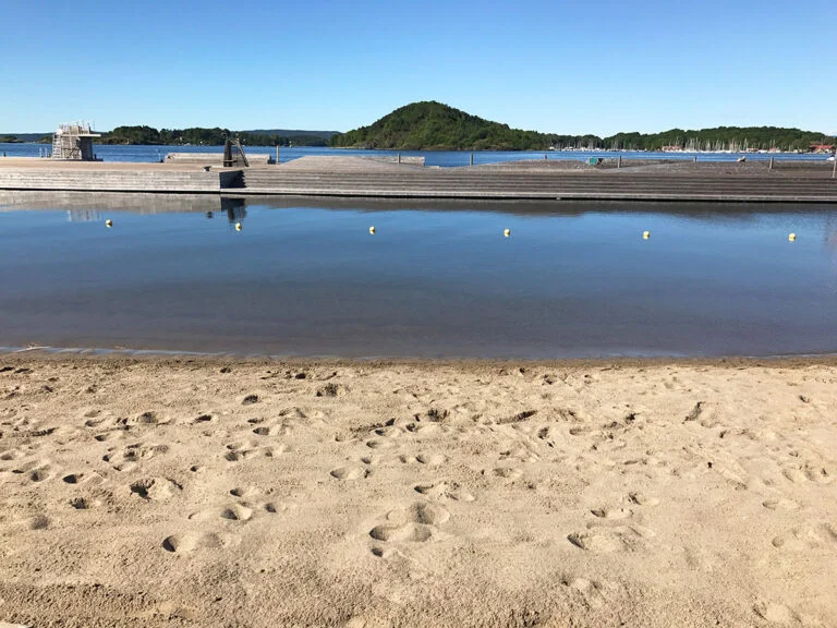 Beach at Sørenga in Oslo, Norway