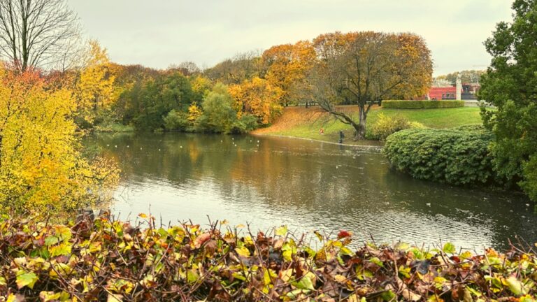 Lake in Frogner Park, Oslo.