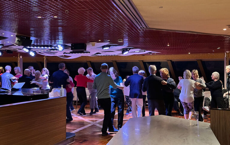 Dancing in the Observation Lounge.