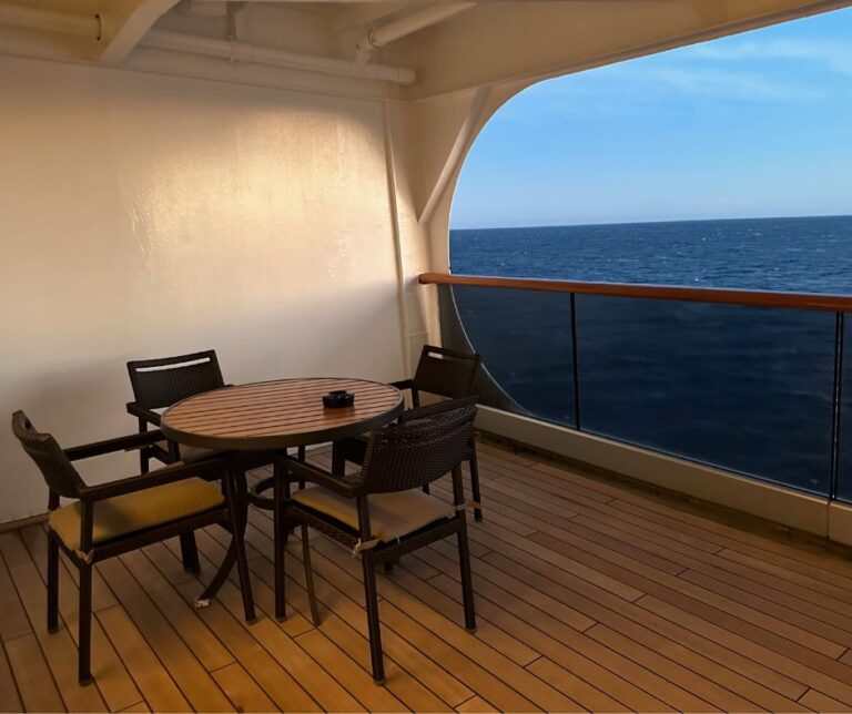 Large balcony on the Premier Suite.