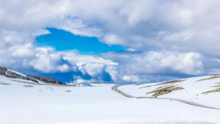 Norway’s Aurlandsfjellet is known as ‘the snow road’.