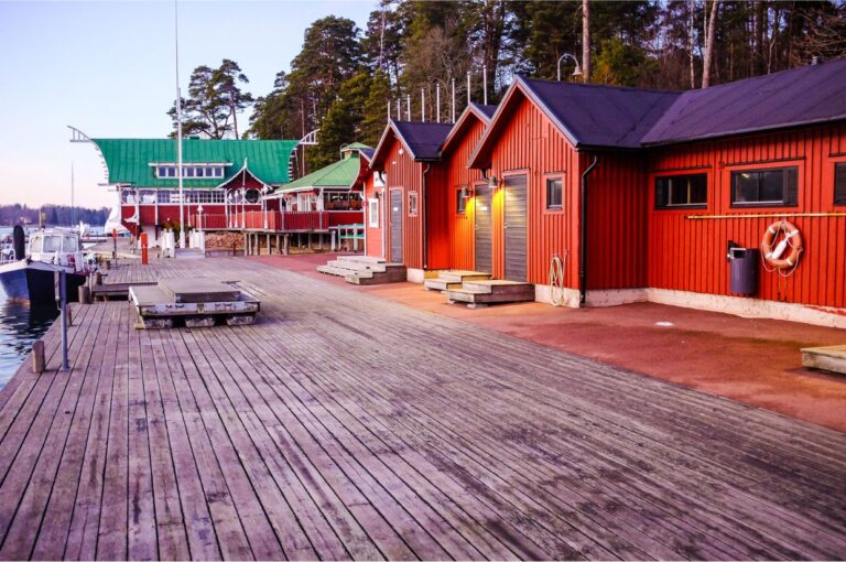 Waterfront pier at Mariehamn, Åland.