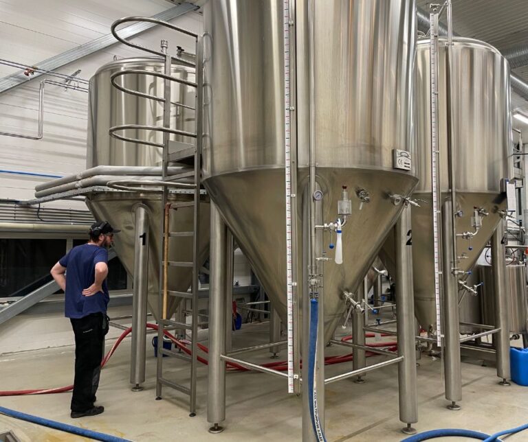 Inside Svalbard Brewery facility.