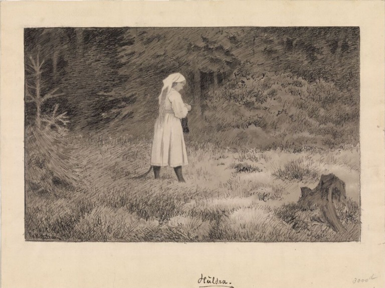 Illustrasjon til “Troldskab” (Illustration for “Magic”), Theodor Kittelsen, 1892.