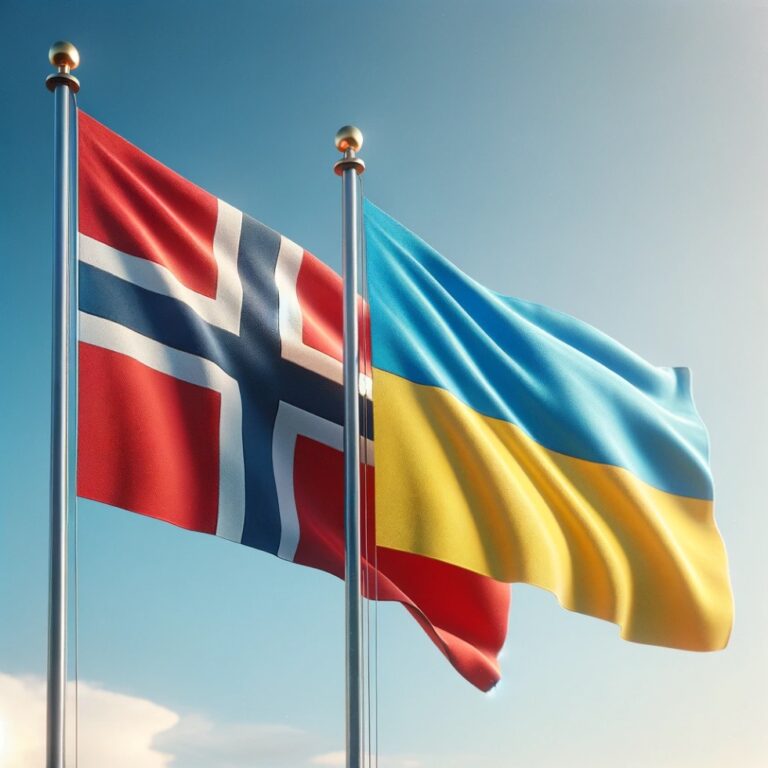 Flags of Norway and Ukraine. Illustration: David Nikel.