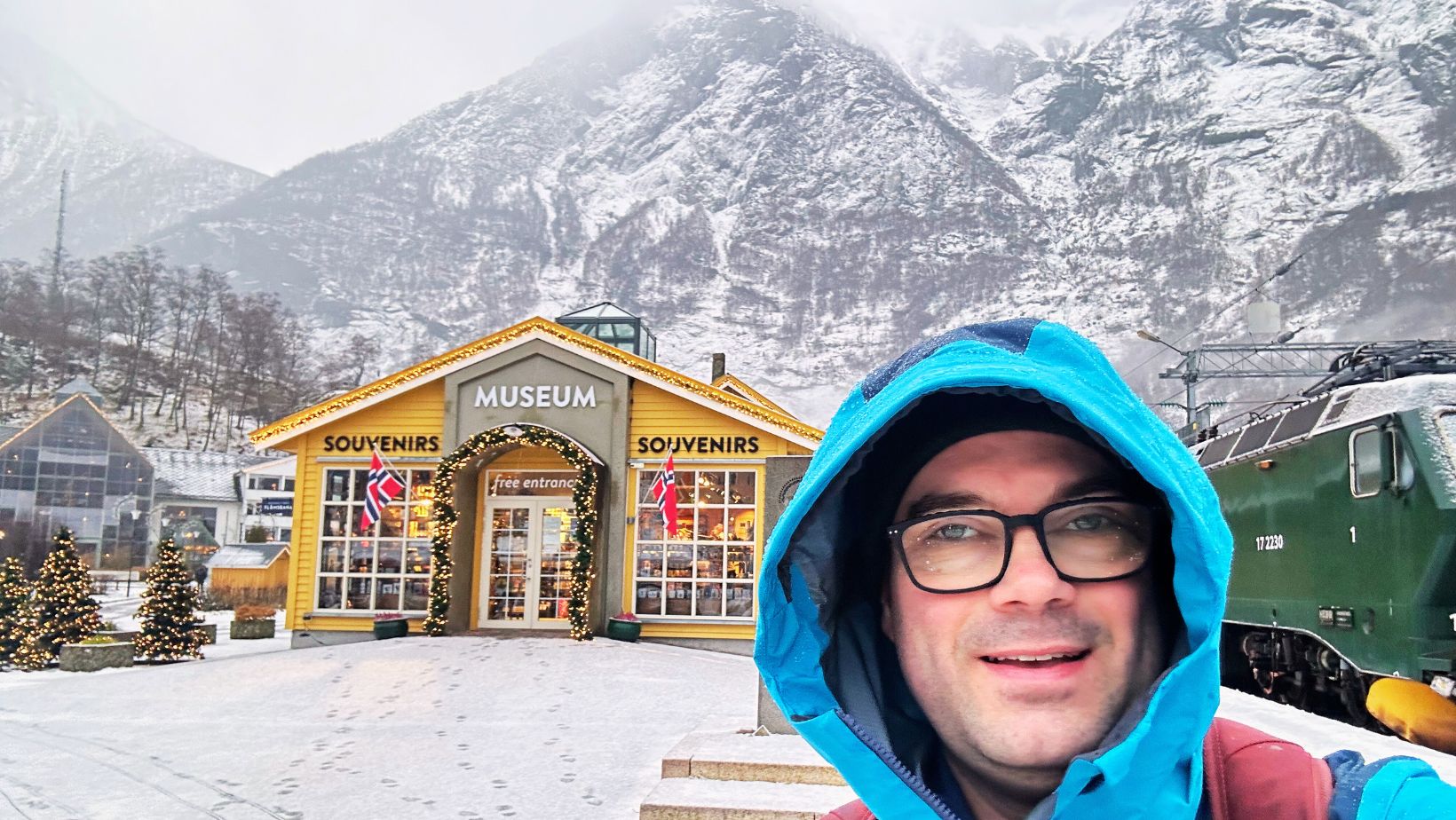 David Nikel in Flåm in the winter.