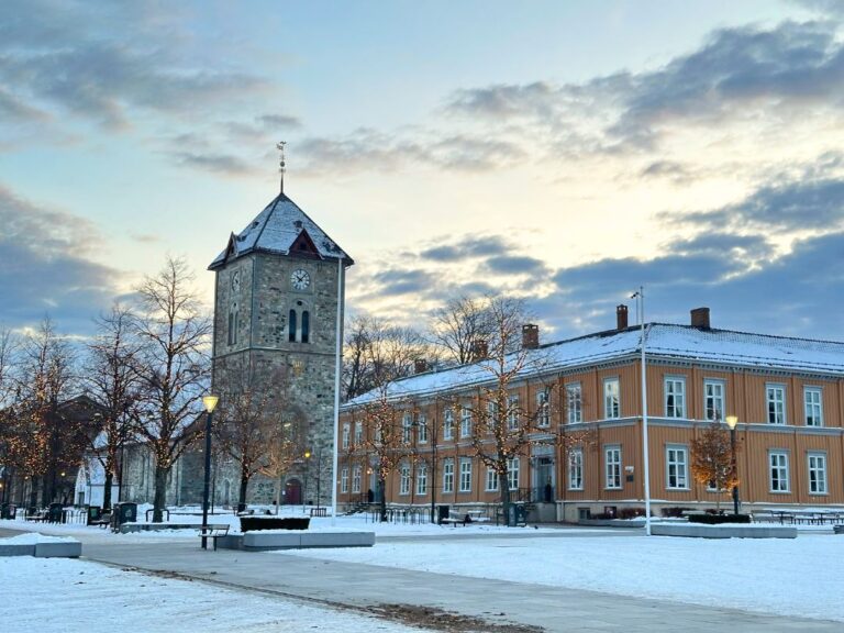 Trondheim central square in the winter. Photo: David Nikel.