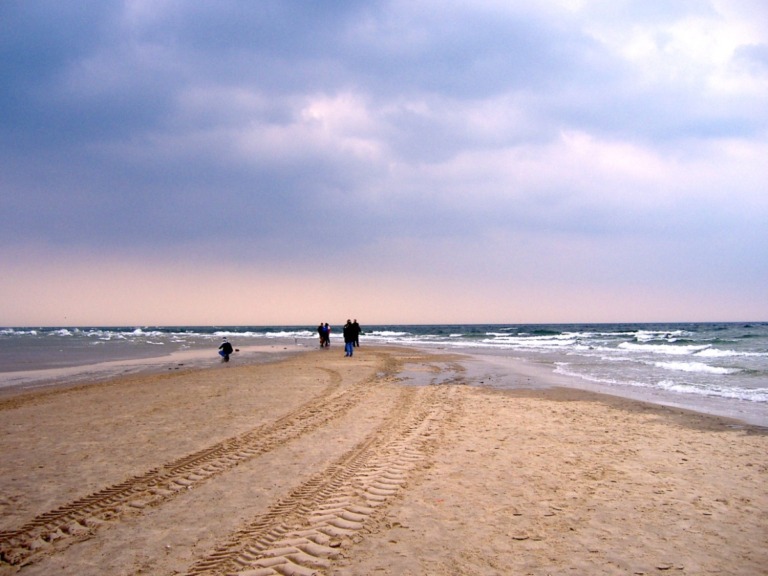 Grenen sandbar at Skagen, Denmark.