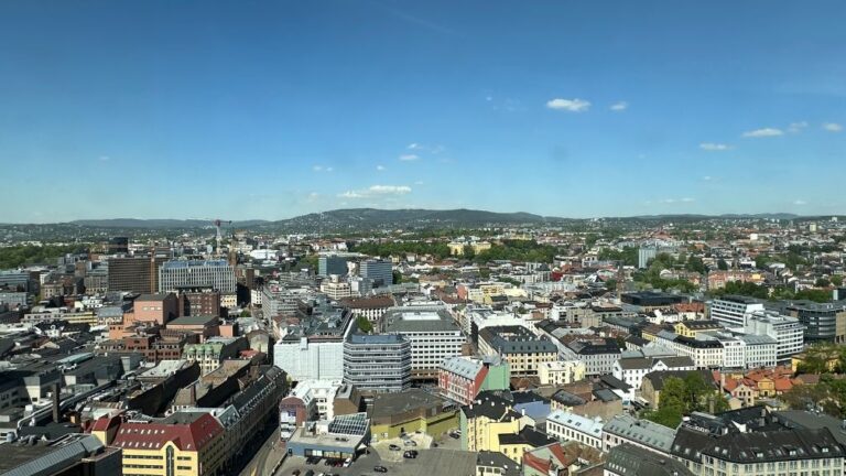 View of Oslo from Plaza Hotel. Photo: David Nikel.