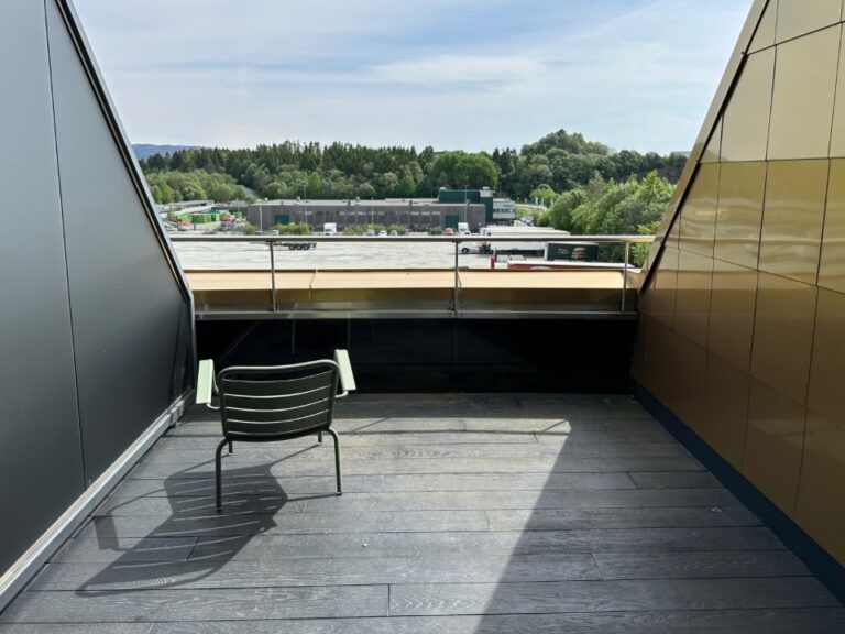 Guest room terrace at Scandic Flesland Airport Hotel.