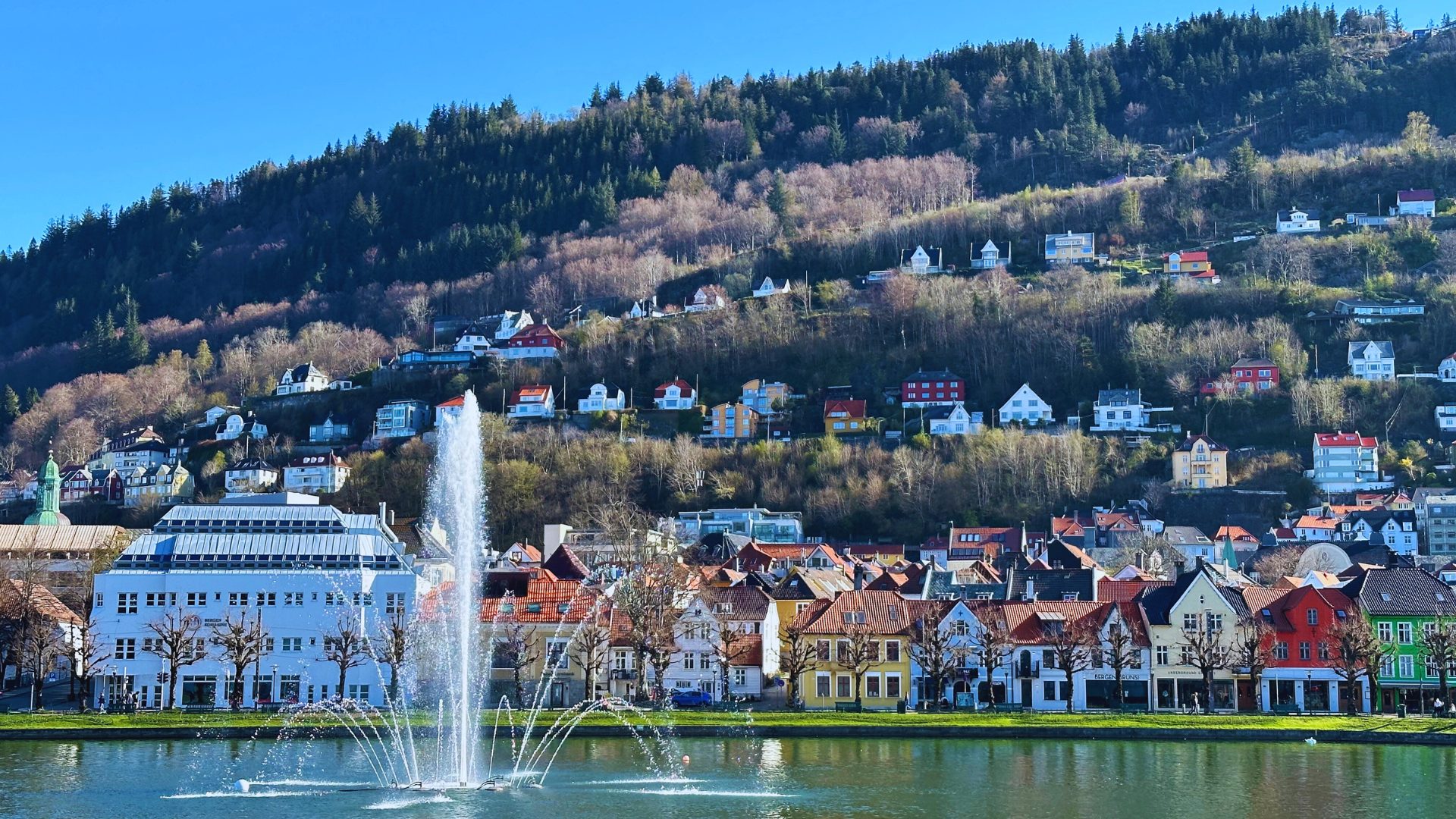 The lake at the heart of Bergen. Photo: David Nikel.