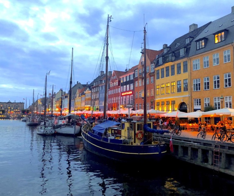 Nyhavn canal in Copenhagen, Denmark.