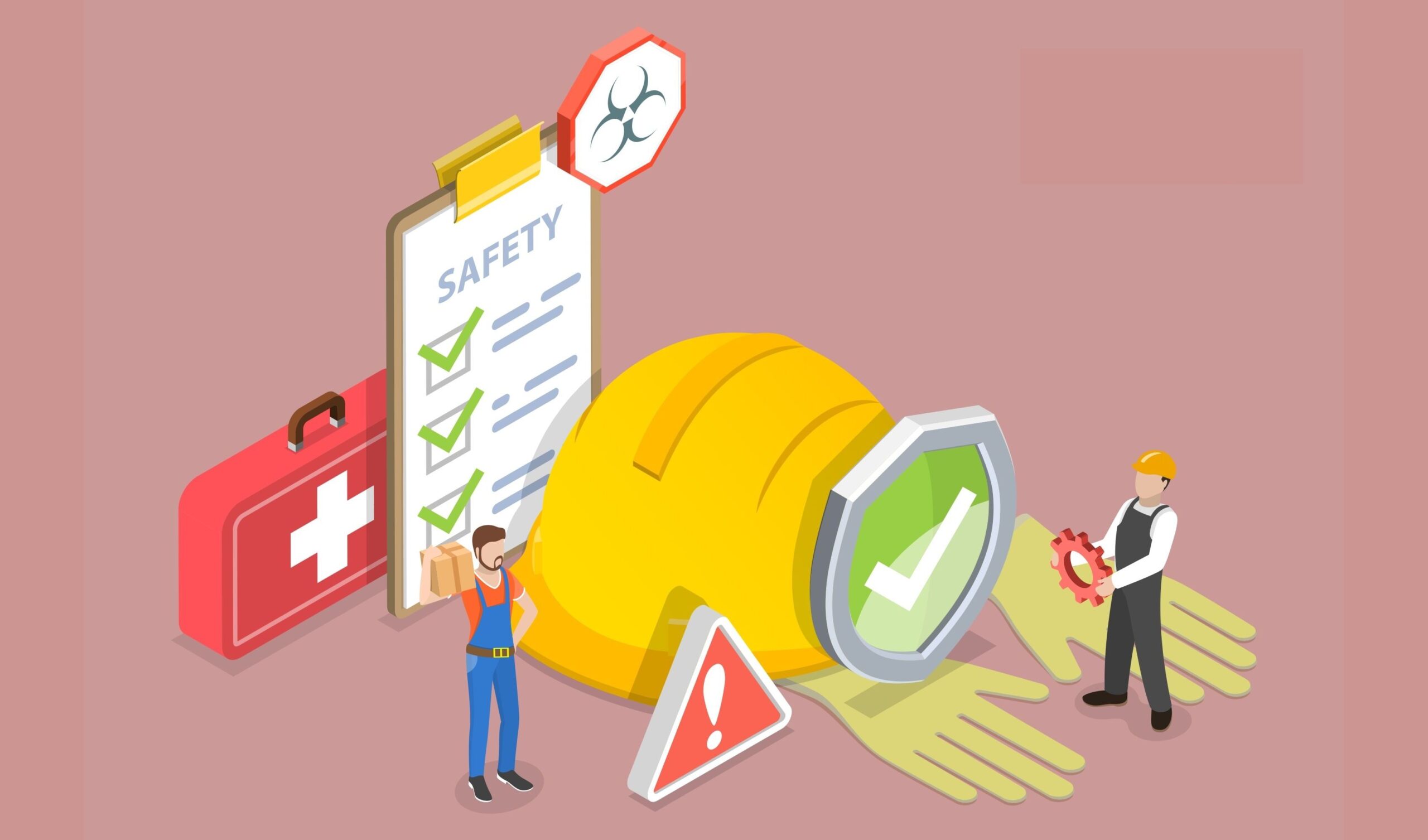 Workplace health and safety graphic.