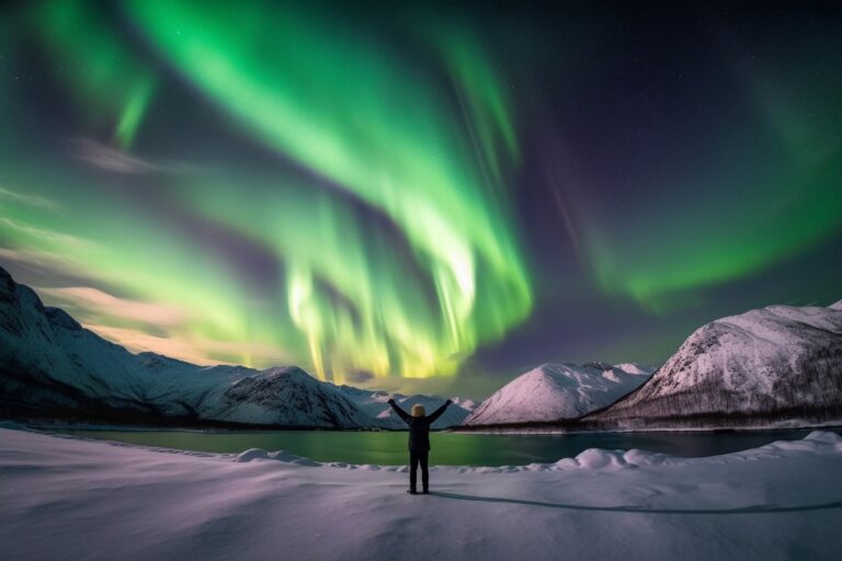 Northern lights display in Nordic region.