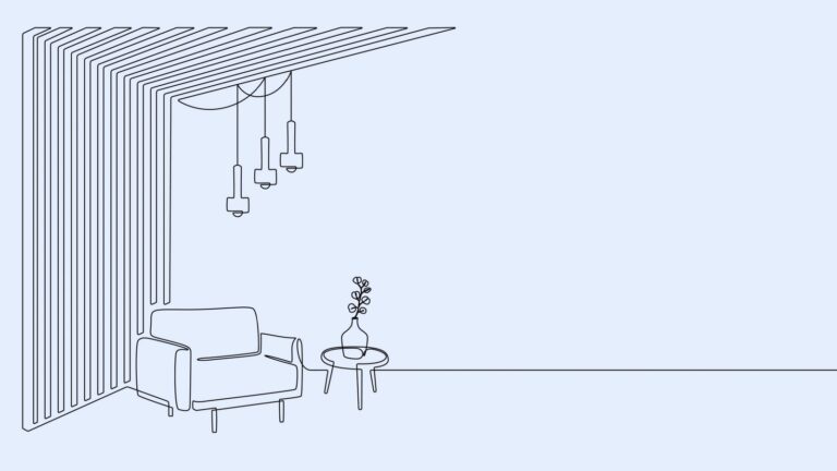 Scandinavian interior design concept image.