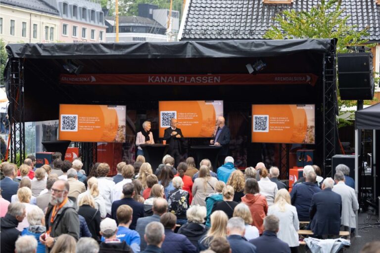 Arendalsuka event at Kanalplassen. Photo: Mona Hauglid / Arendalsuka.