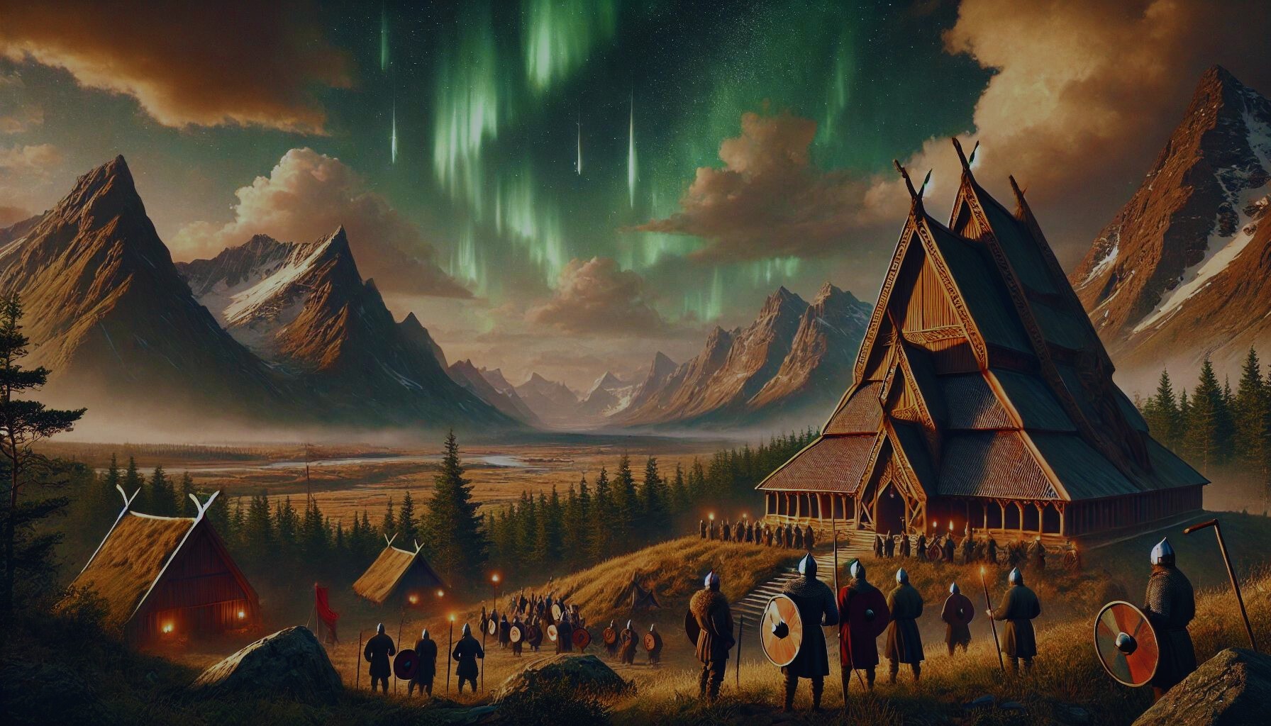 Heimskringla chronicles the stories of the Early Kings of Norway. Fictional illustration by DALL-E.