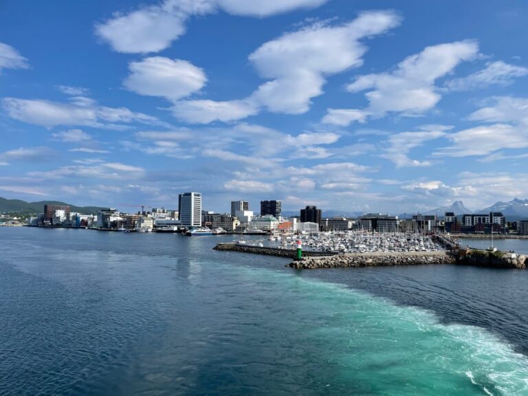 Leaving Bodø on a ship. Photo: David Nikel.