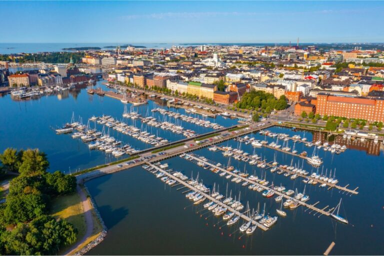 Marina in Helsinki district.