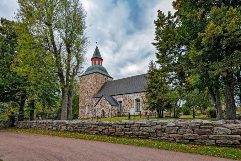 Medieval Saltvik St. Mary's Church in Kvarnbo on the Åland Islands.