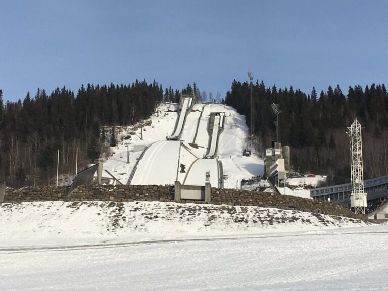 Ski jumps in Lillehammer. Photo: David Nikel.