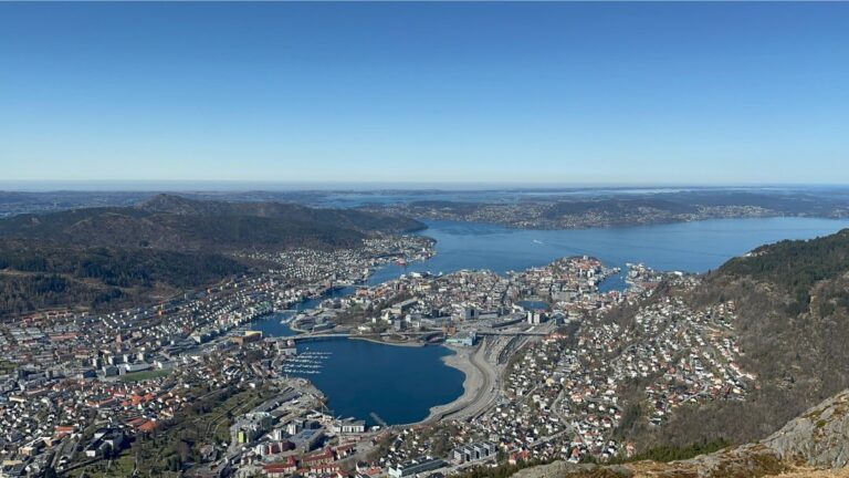View of Bergen from Ulriken cable car. Photo: David Nikel.