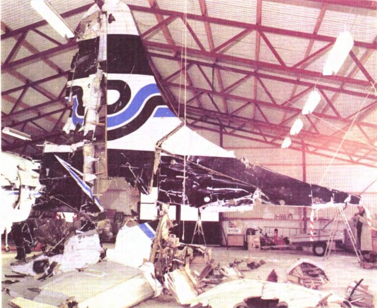 The reconstructed tail section of LN-PAA. Photo: AAIB/N.
