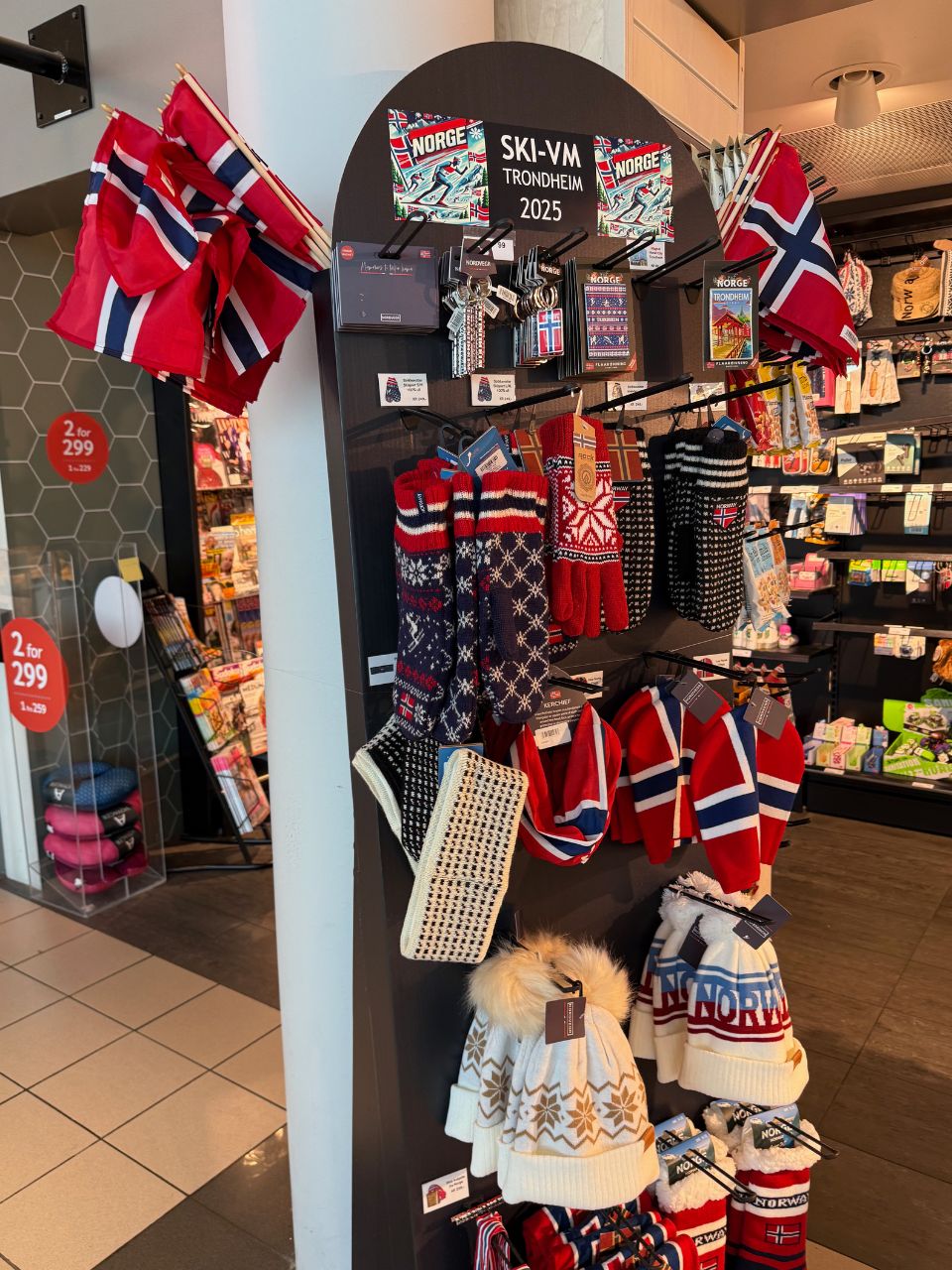 Merchandise stall for Trondheim Ski World Cup. Photo: David Nikel.