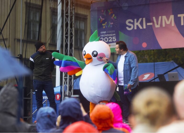 Mascot for the Trondheim Ski World Cup. Image: Trondheim 2025.