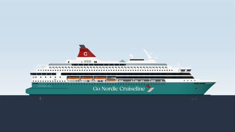 Illustration of the new ship and logo. Image: Gotlandsbolaget.