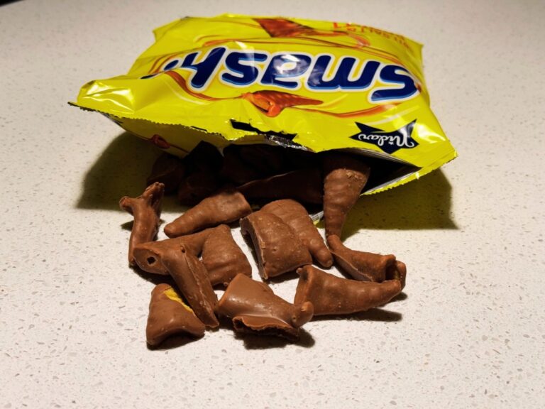 Open bag of Smash chocolates. Photo: David Nikel.