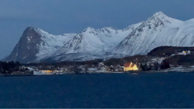 Trondenes Church on the shoreline of Harstad. Photo: David Nikel.