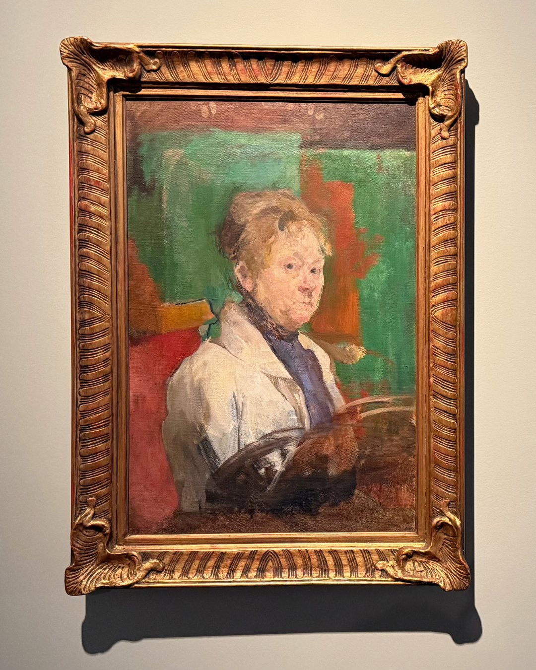 Self-portrait (unfinished) by Harriet Backer. Photo: David Nikel.