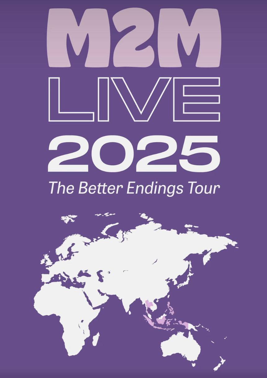 M2M 2025 tour poster.