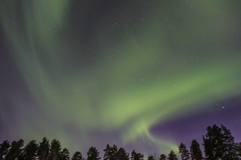 Northern lights in the sky above Luleå, Sweden.