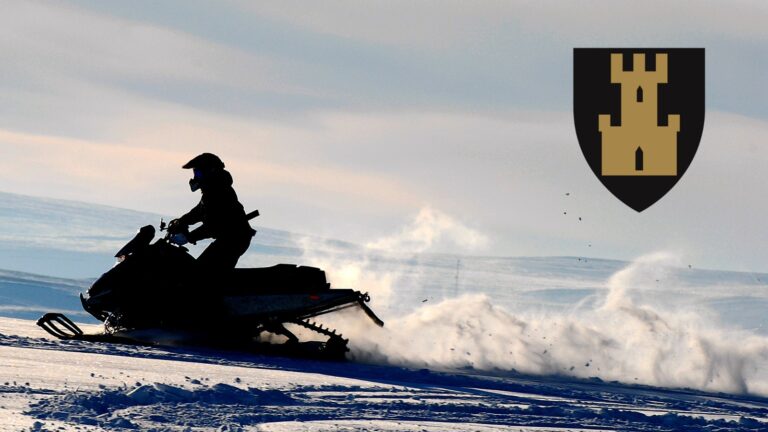 Winter scene in Finnmark county of Norway.