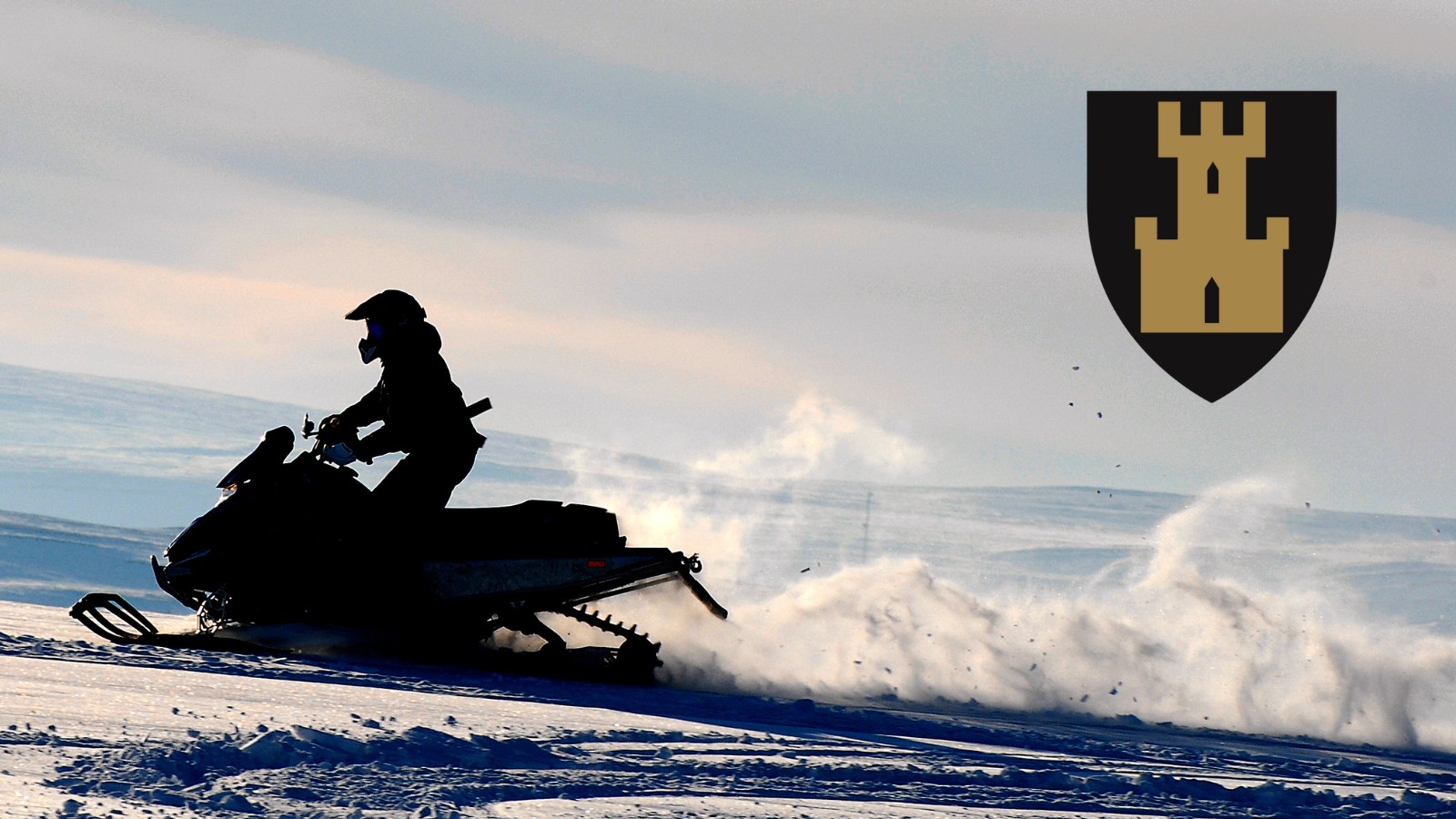 Winter scene in Finnmark county of Norway.