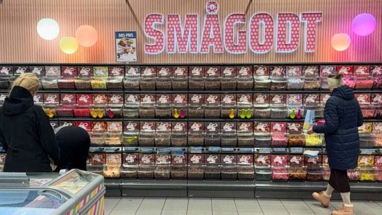 Norwegian candy on sale in a store. Photo: David Nikel.