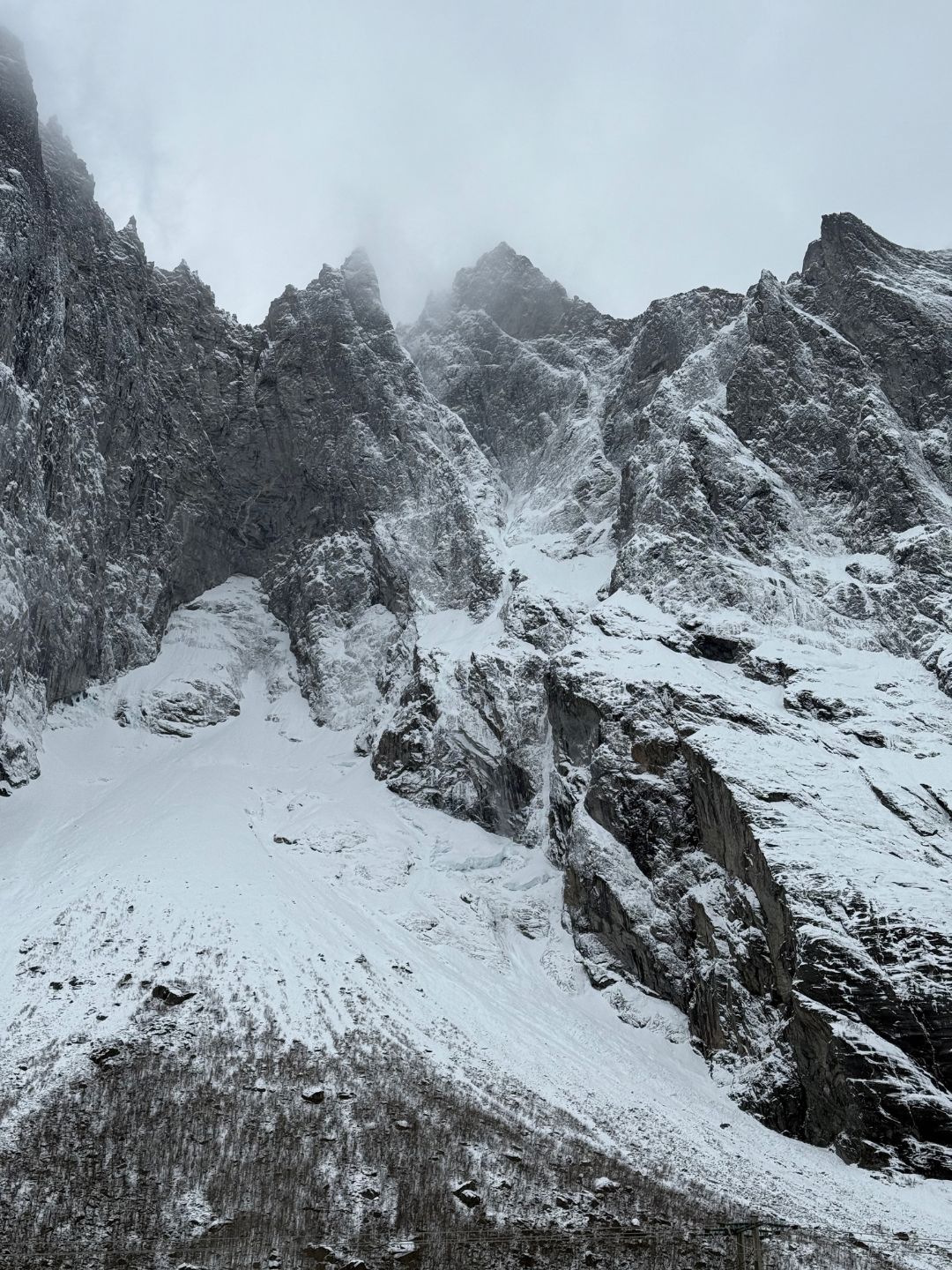The dramatic peaks at Trollveggen, Norway's 'Troll Wall'. Photo: David Nikel.